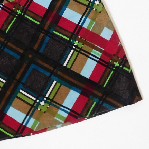 ETCETERA Corduroy Plaid Pencil Skirt Stretch Dark Academia Preppy College Size 8 - Picture 5 of 11